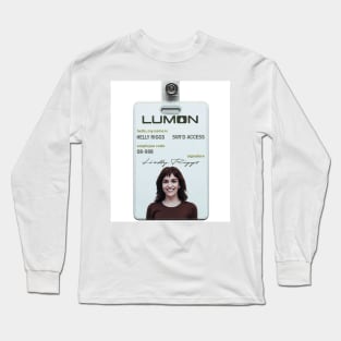 Severance series lumon industries HELLY RIGGS Badge fan works graphic design by ironpalette Long Sleeve T-Shirt